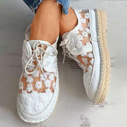 Arabella - Orthopedisch Stijlvolle luchtige schoen met bloemen design